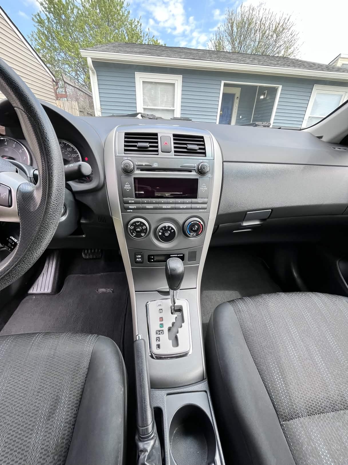 After - clean car interior
