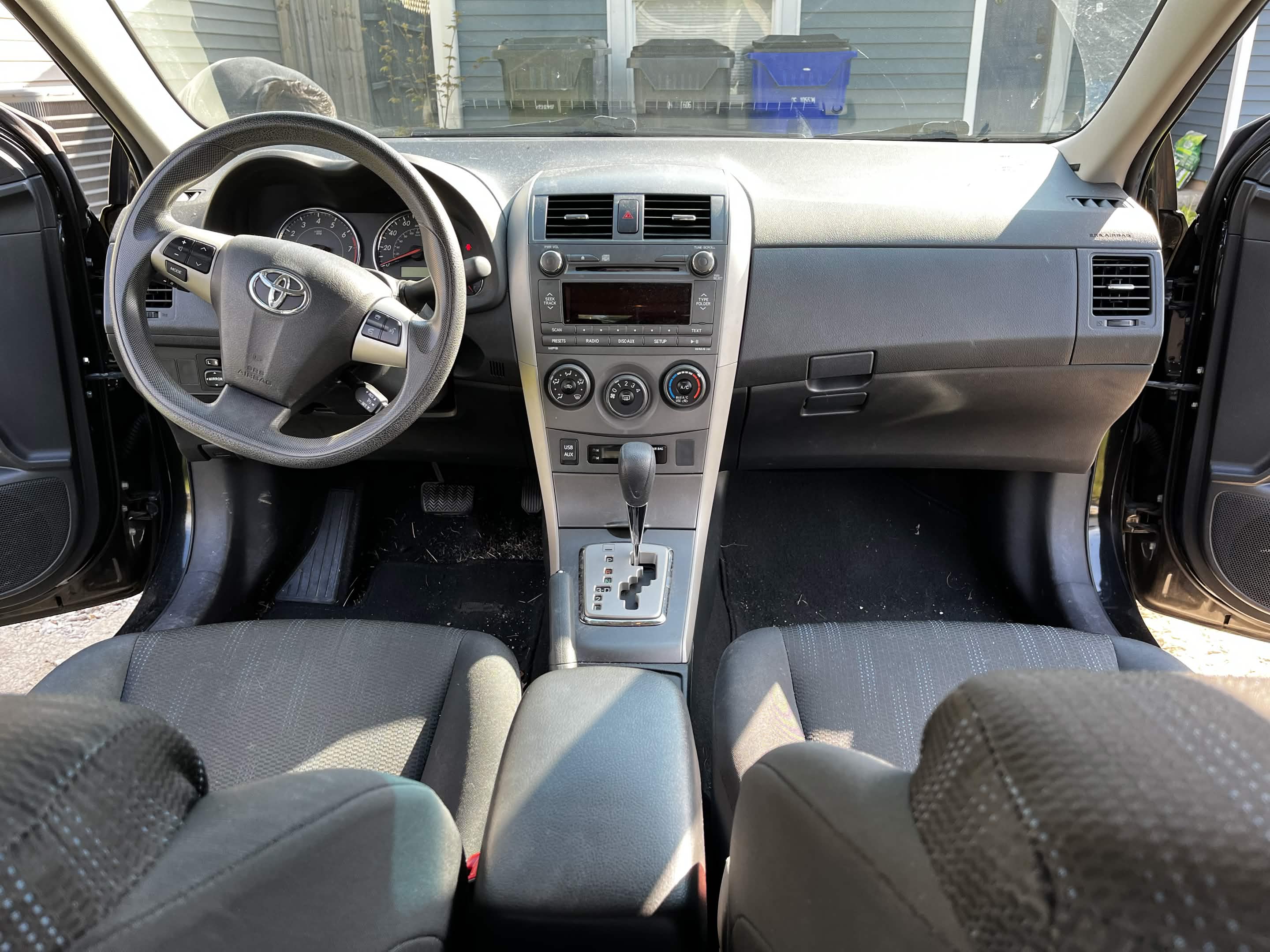 Before - dirty car interior
