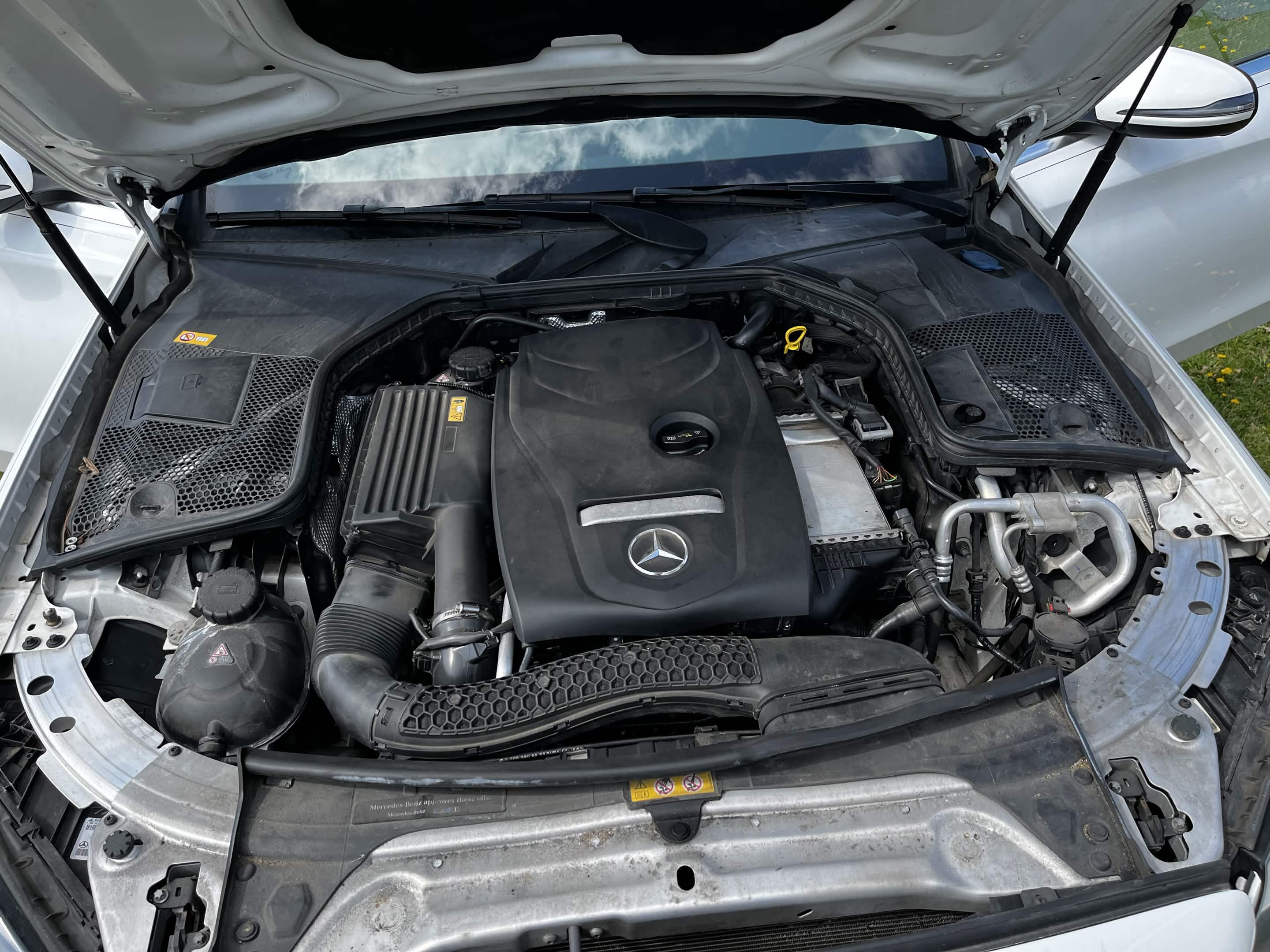 Before - dirty engine bay